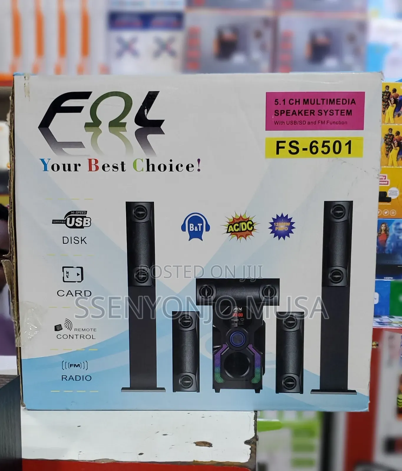 FOL FS-6501 5.1 Ch Multimedia Speaker System With USB/SD-FM