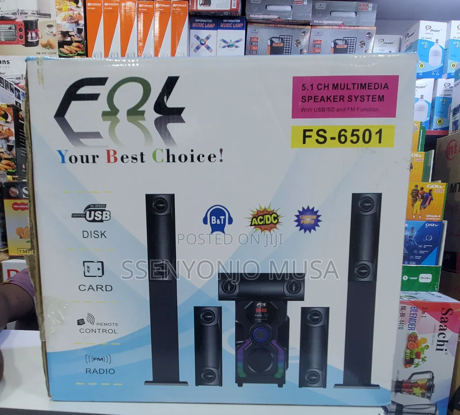 FOL FS-6501 5.1 Ch Multimedia Speaker System With USB/SD-FM