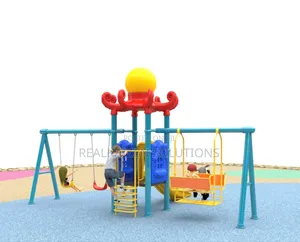 Heavy Duty Outdoor Multi-Play Children's Swing and Slide Set