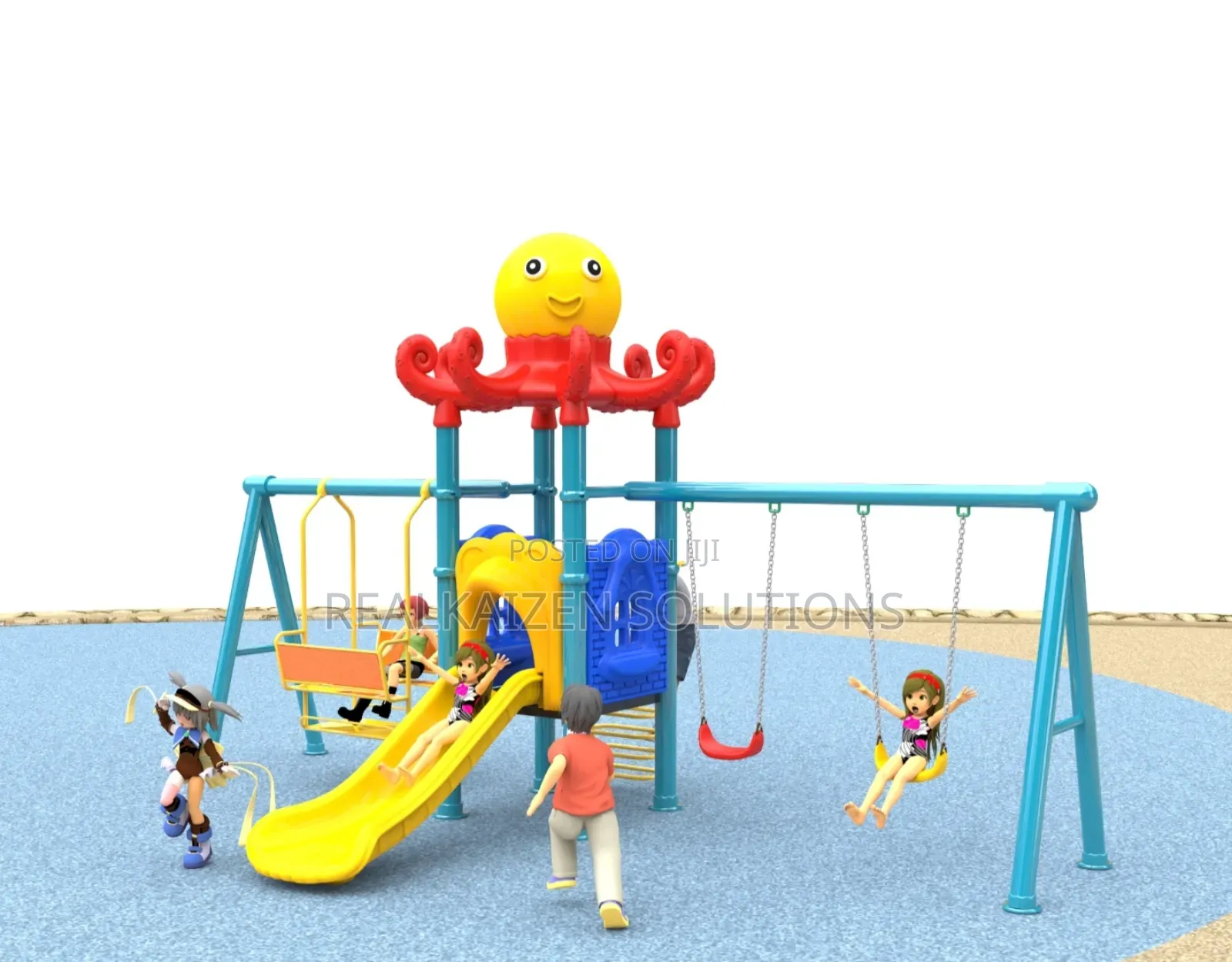 Heavy Duty Outdoor Multi-Play Children's Swing and Slide Set