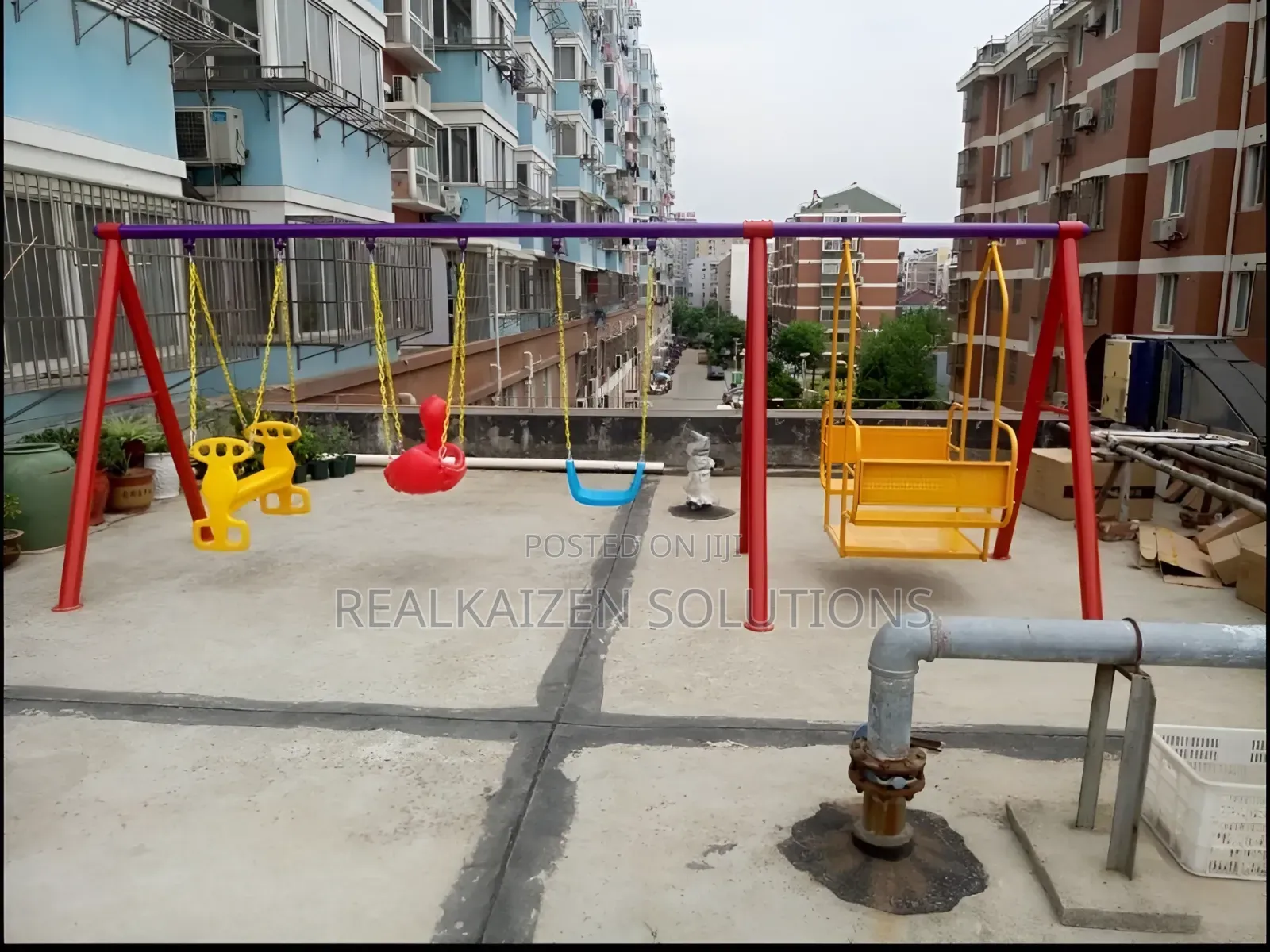 Multifunctional Heavy Duty Outdoor 4 in 1 Children Swing Set