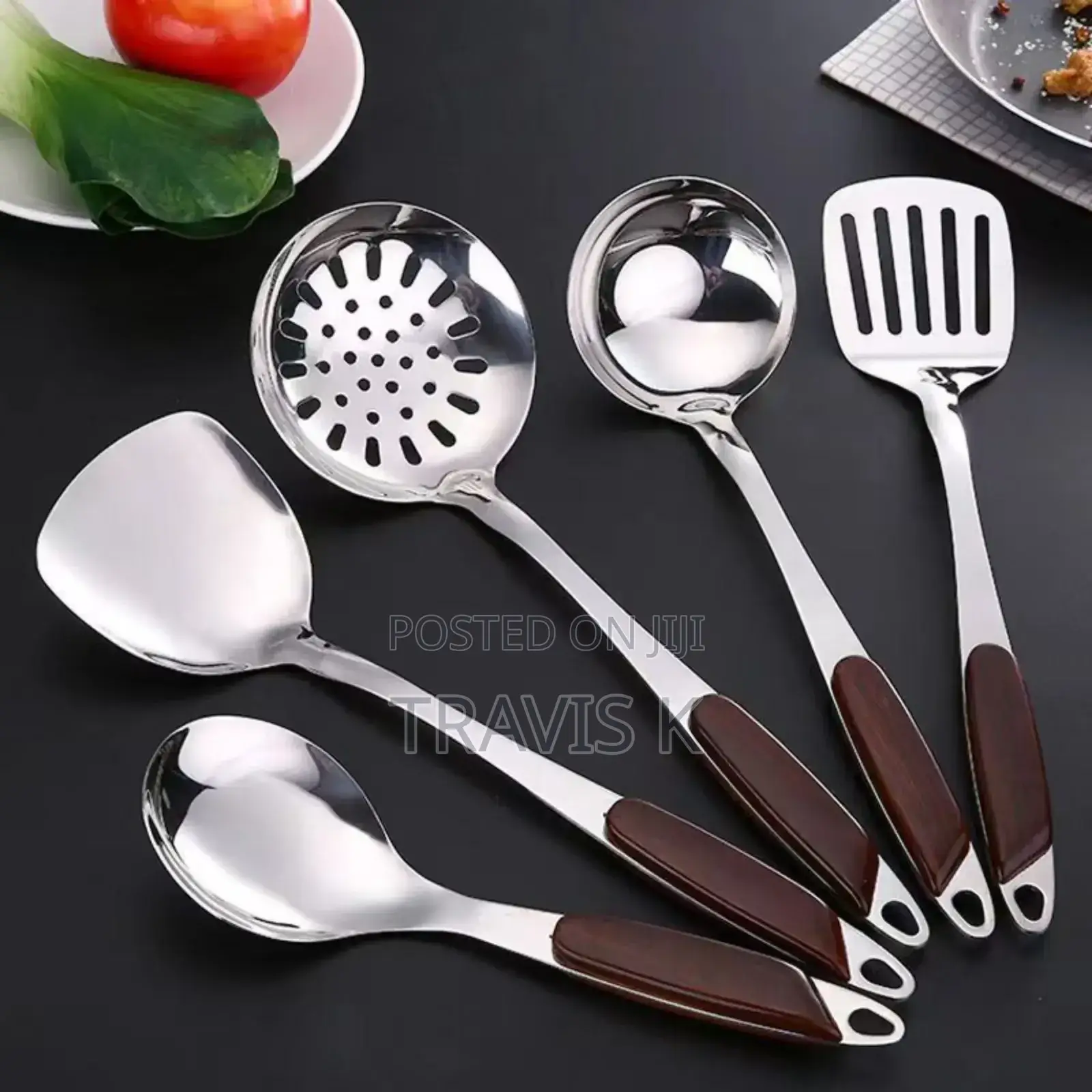 Stainless Steel Slotted Serving Spoon Set