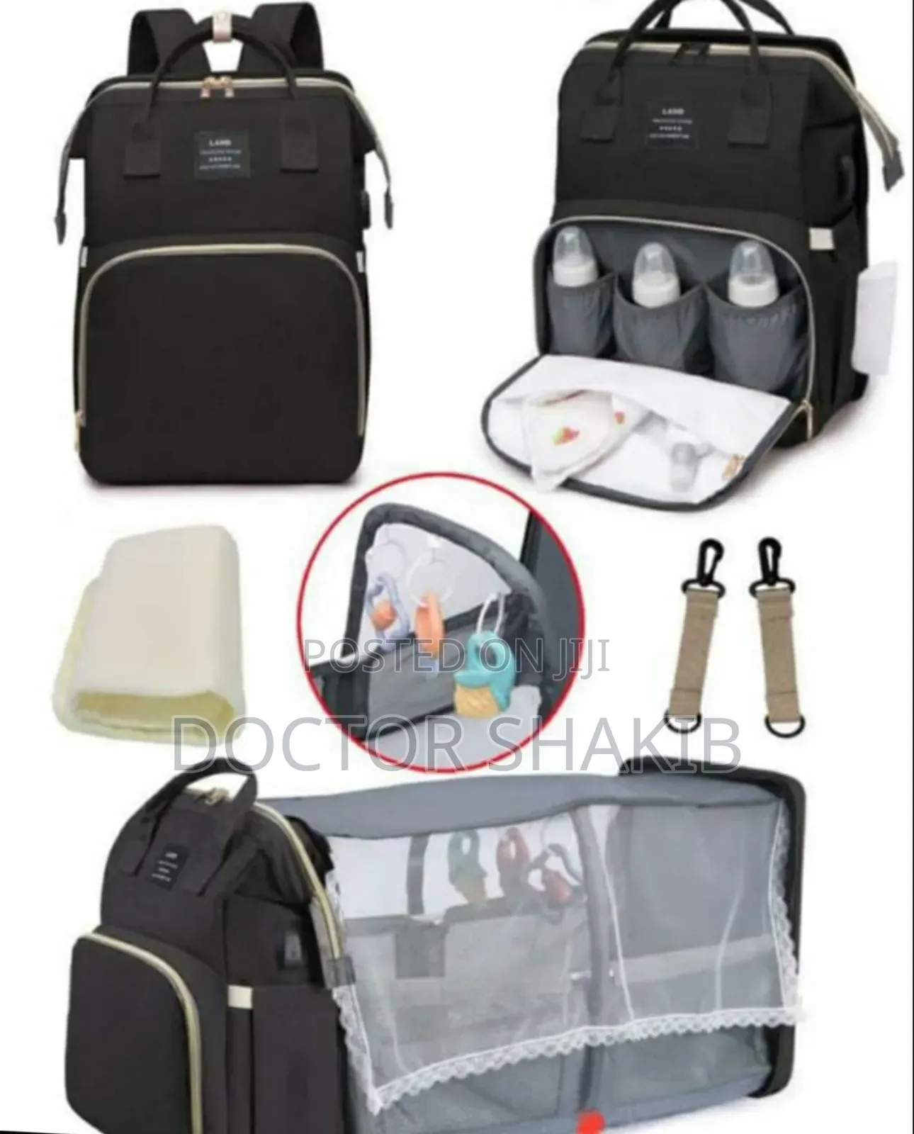 Quality Travel Baby Bed Bag, Large Baby Diaper With Crib