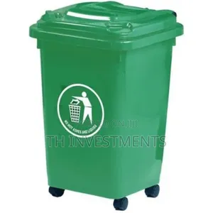 Outdoor 50L Plastic Waste Bin-Green 