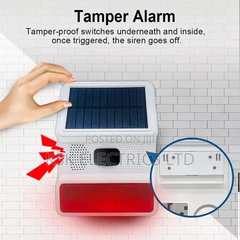 Solar Audible and Visualpowered Wireless Out Strobe Siren