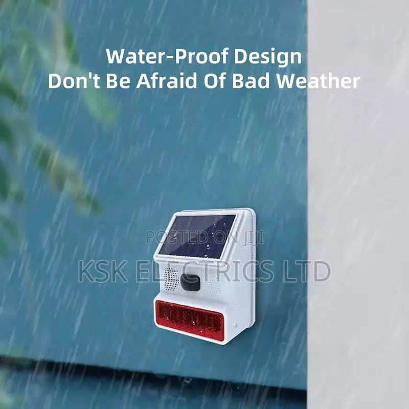 Solar Audible and Visualpowered Wireless Out Strobe Siren