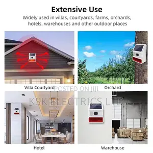 Solar Audible and Visualpowered Wireless Out Strobe Siren