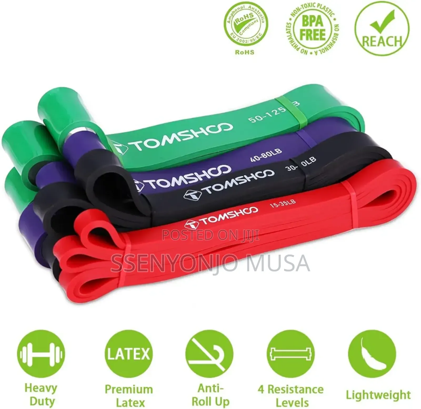 TOMSHOO Resistance Bands - Exercise Bands Strength Training