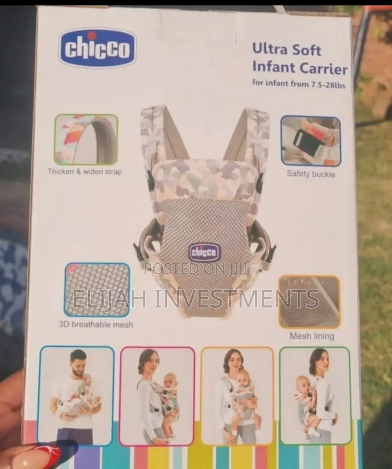 Original Quality Chicco Ultra Soft Infant Adjustable Carrier