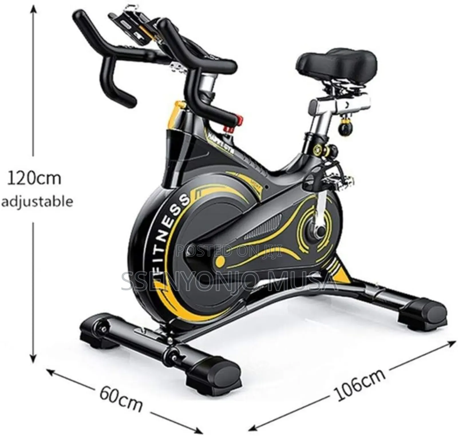 JMQ Fitness S500 Professional Spin Bike With Pulse Sensors -