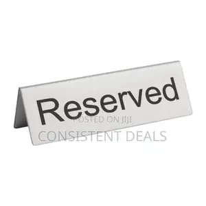 10pcs Stainless Steel Reserved Table Sign