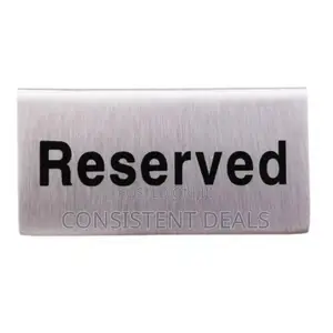 10pcs Stainless Steel Double Sided Table Reservation Signs