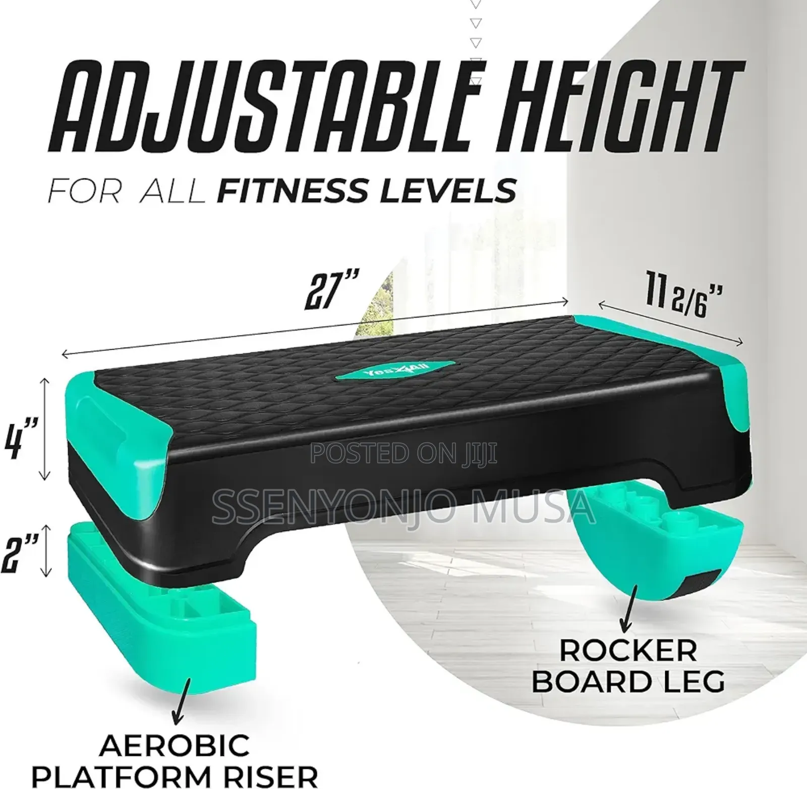 Multifunctional Aerobic Stepper - Adjustable 4"-6'' Step-