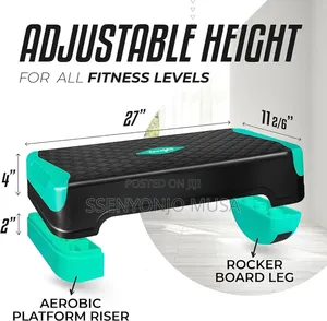 Multifunctional Aerobic Stepper - Adjustable 4"-6'' Step-