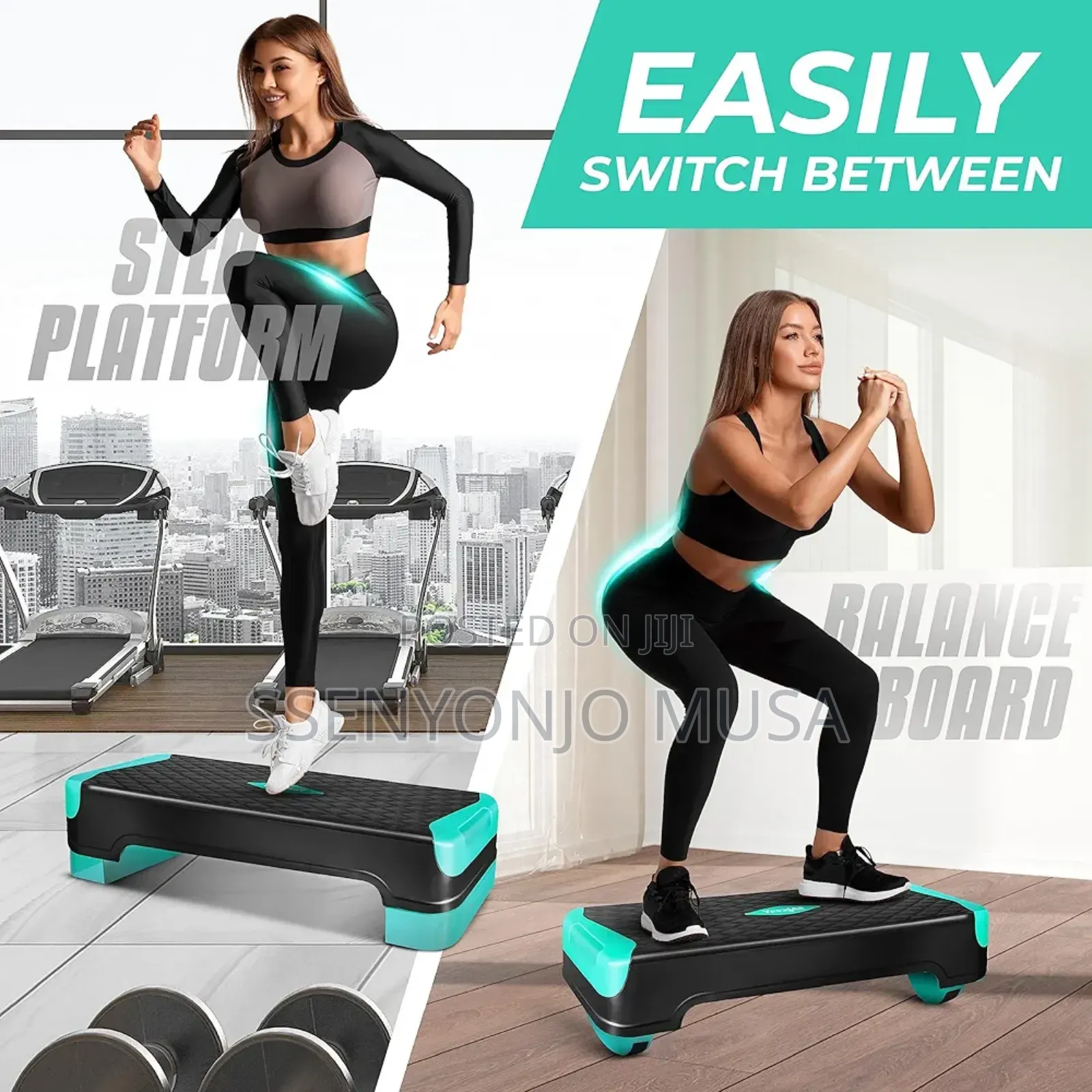 Multifunctional Aerobic Stepper - Adjustable 4"-6'' Step-