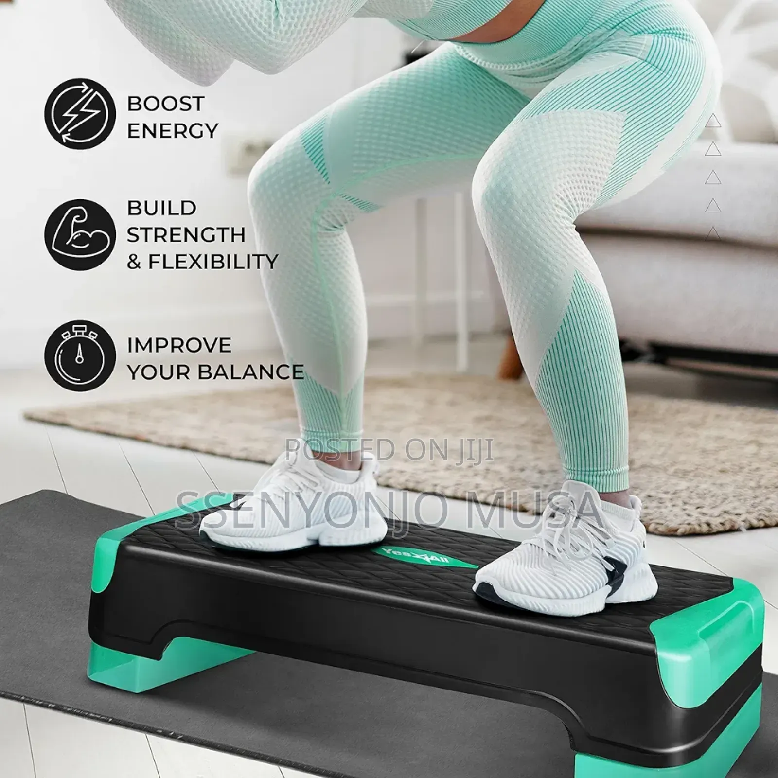Multifunctional Aerobic Stepper - Adjustable 4"-6'' Step-
