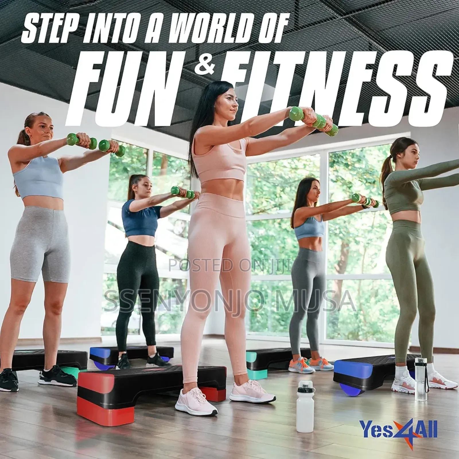 Multifunctional Aerobic Stepper - Adjustable 4"-6'' Step-