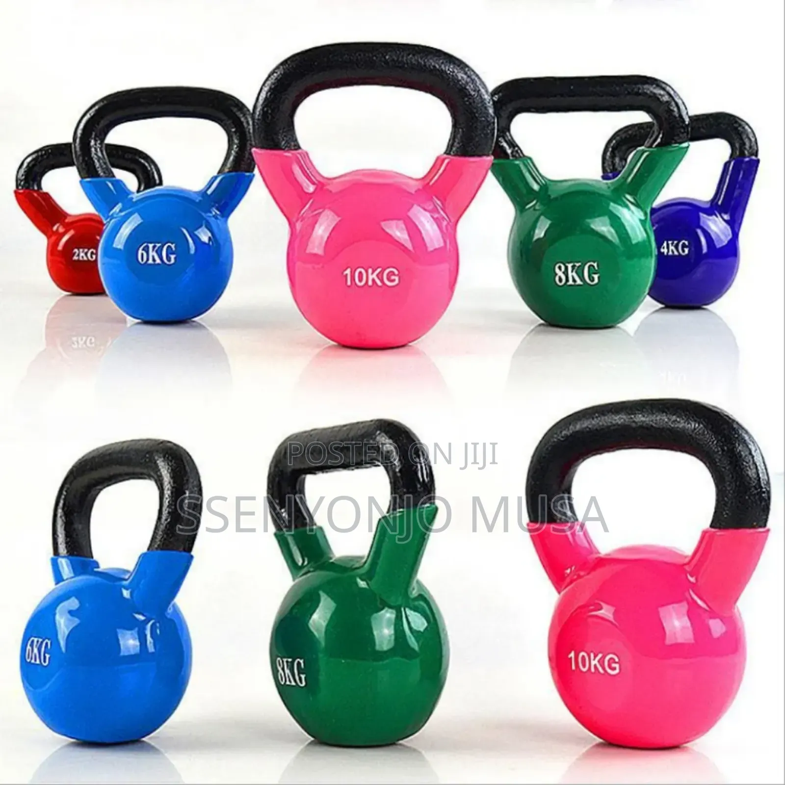 Vinyl Coated Cast Iron Kettlebell - 12kg Yellow