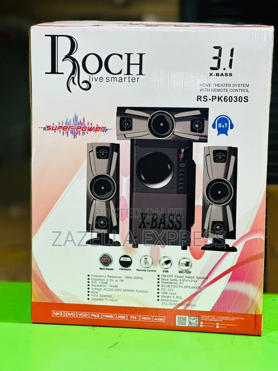 Roch Woofer (3.1) X-Bass Music System