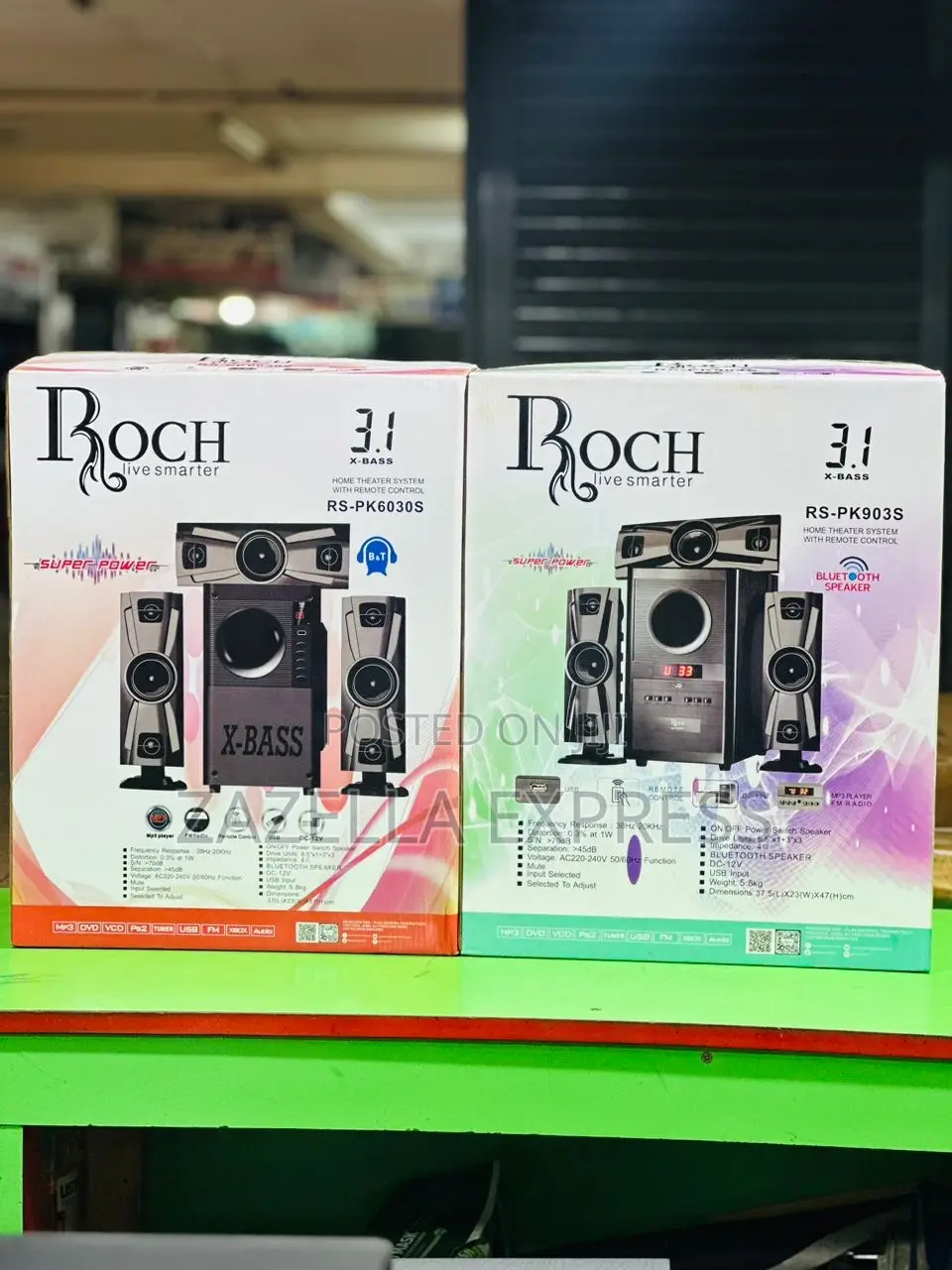 Roch Woofer (3.1) X-Bass Music System