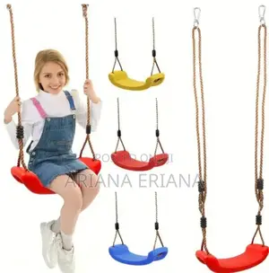 Photo - Indoor and Outdoor Kids Play Swing With Adjustable Ropes