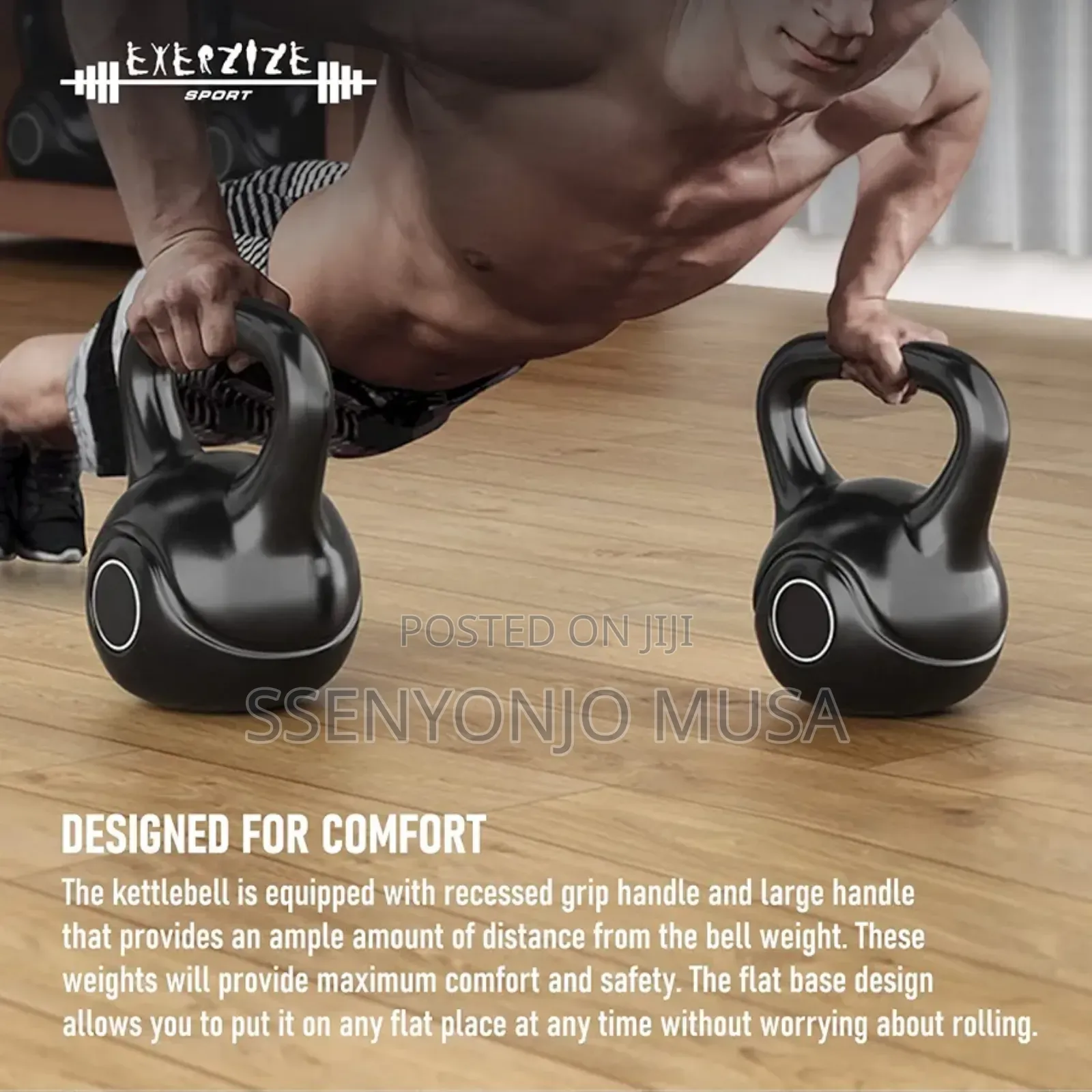 10kg Vinyl-Coated Kettlebell for Home Gym Training