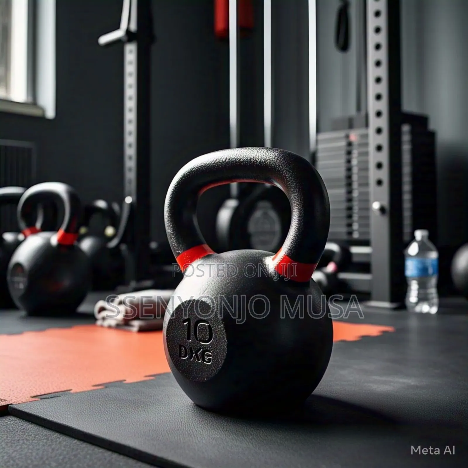 10kg Vinyl-Coated Kettlebell for Home Gym Training