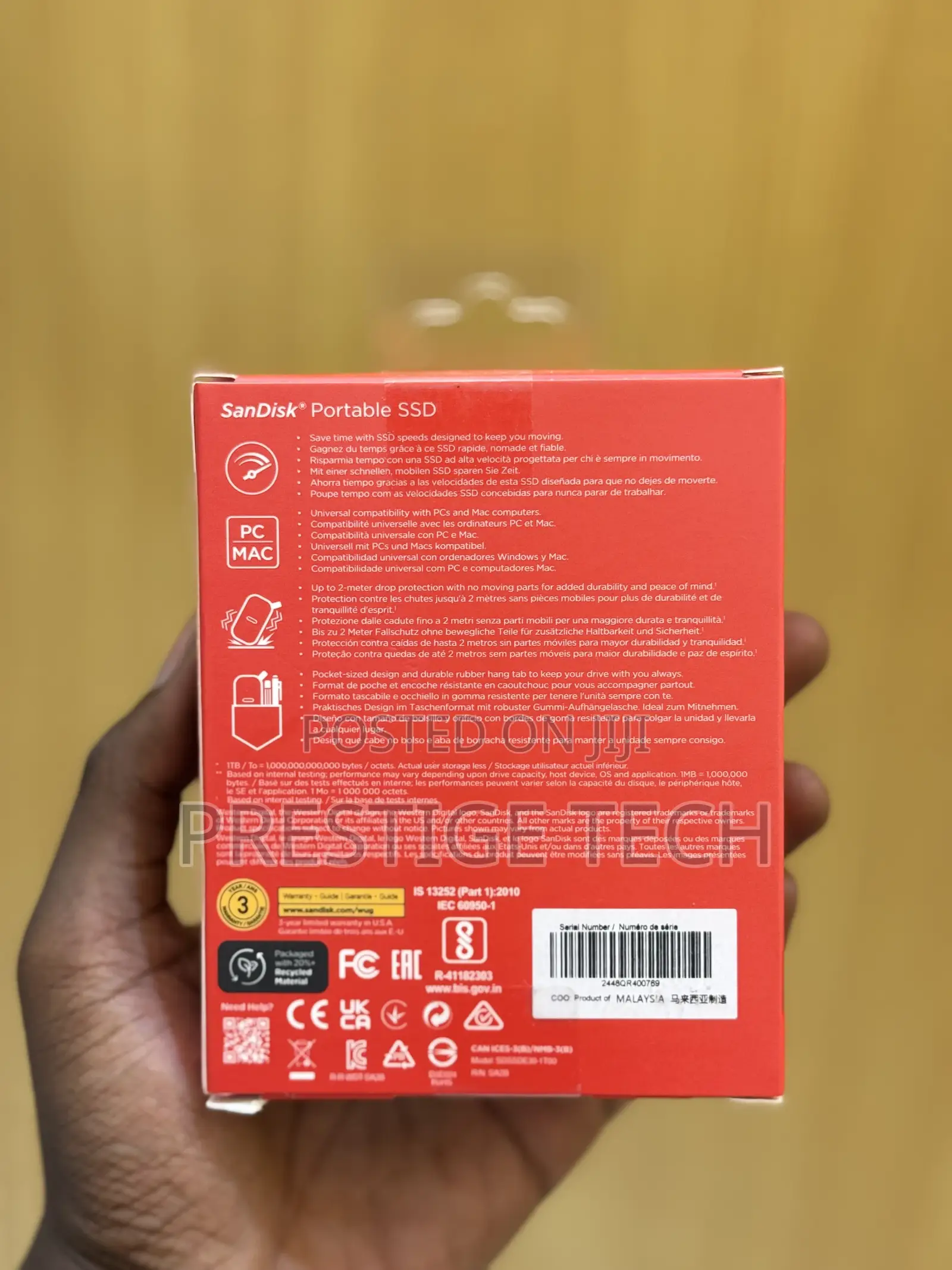 Sandisk 1tb Portable SSD (800mb/S) Usb 3.2 Gen 2