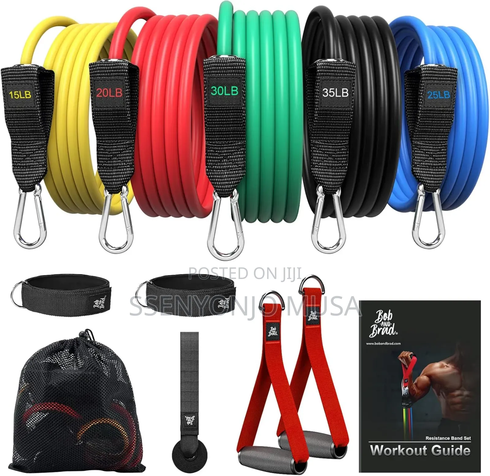 Bob and Brad Resistance Bands Set - Up to 150lbs, Exercise-