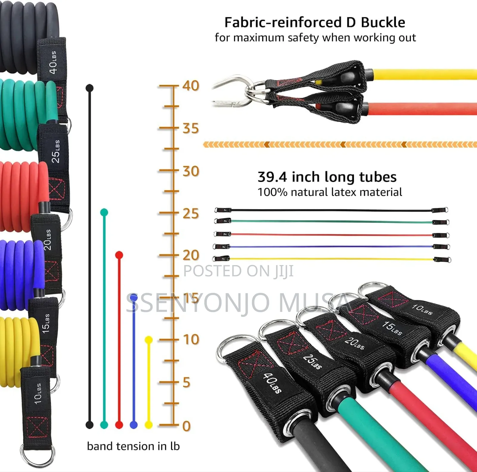 Bob and Brad Resistance Bands Set - Up to 150lbs, Exercise-
