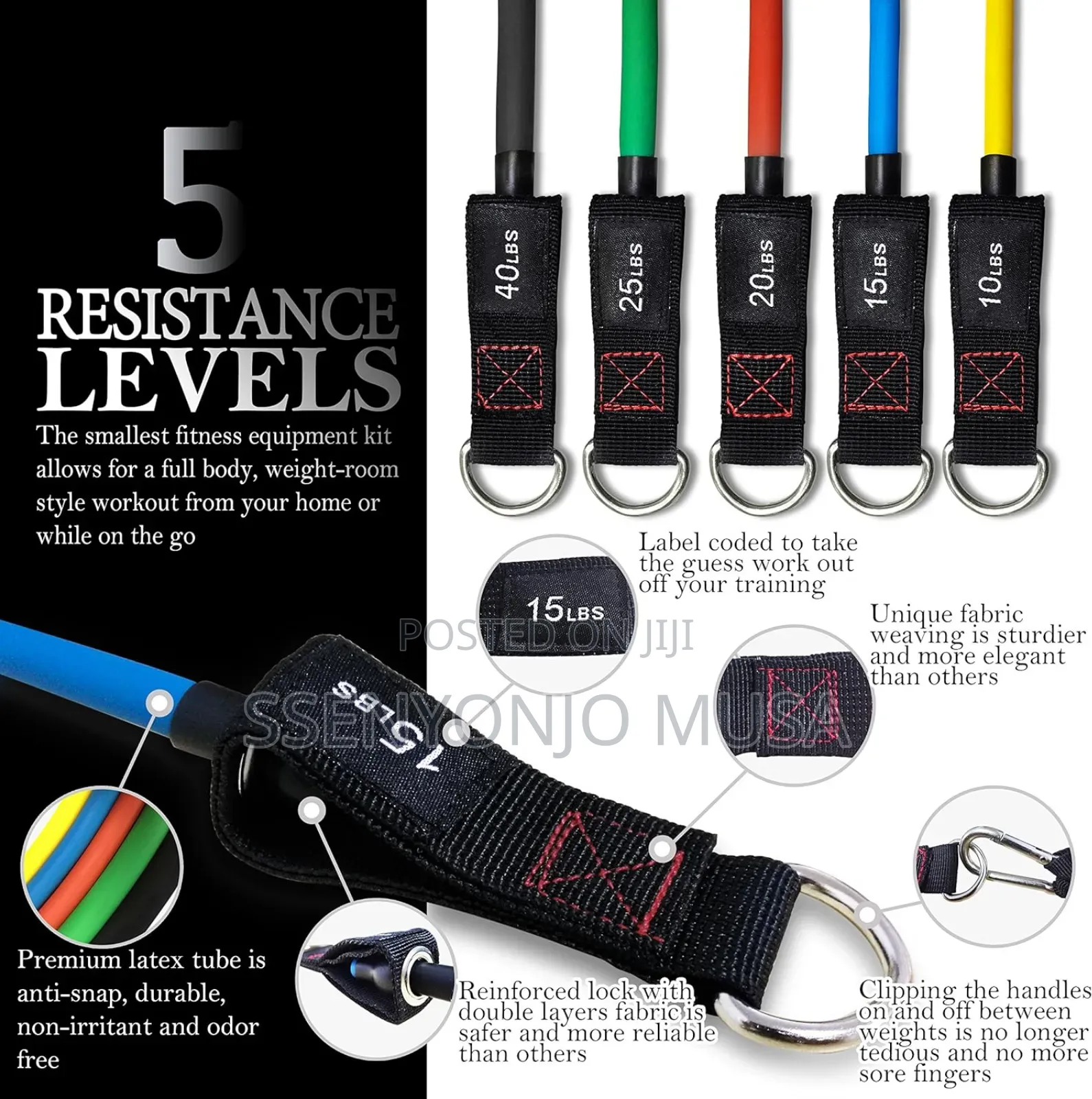 Bob and Brad Resistance Bands Set - Up to 150lbs, Exercise-