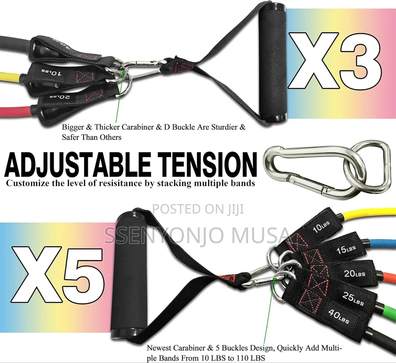 Bob and Brad Resistance Bands Set - Up to 150lbs, Exercise-
