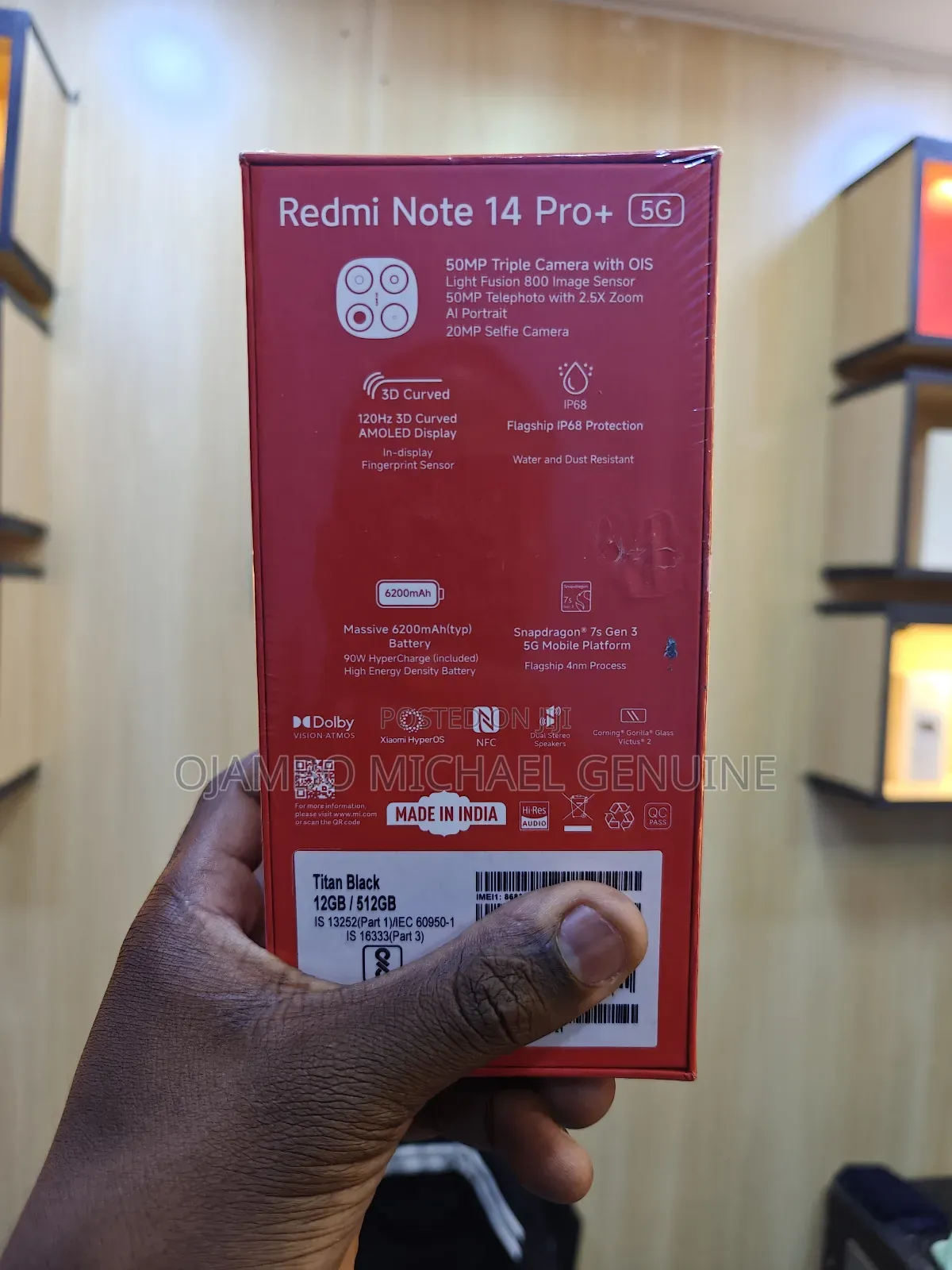 New Xiaomi Redmi Note 14 Pro+ 5G 512 GB Black