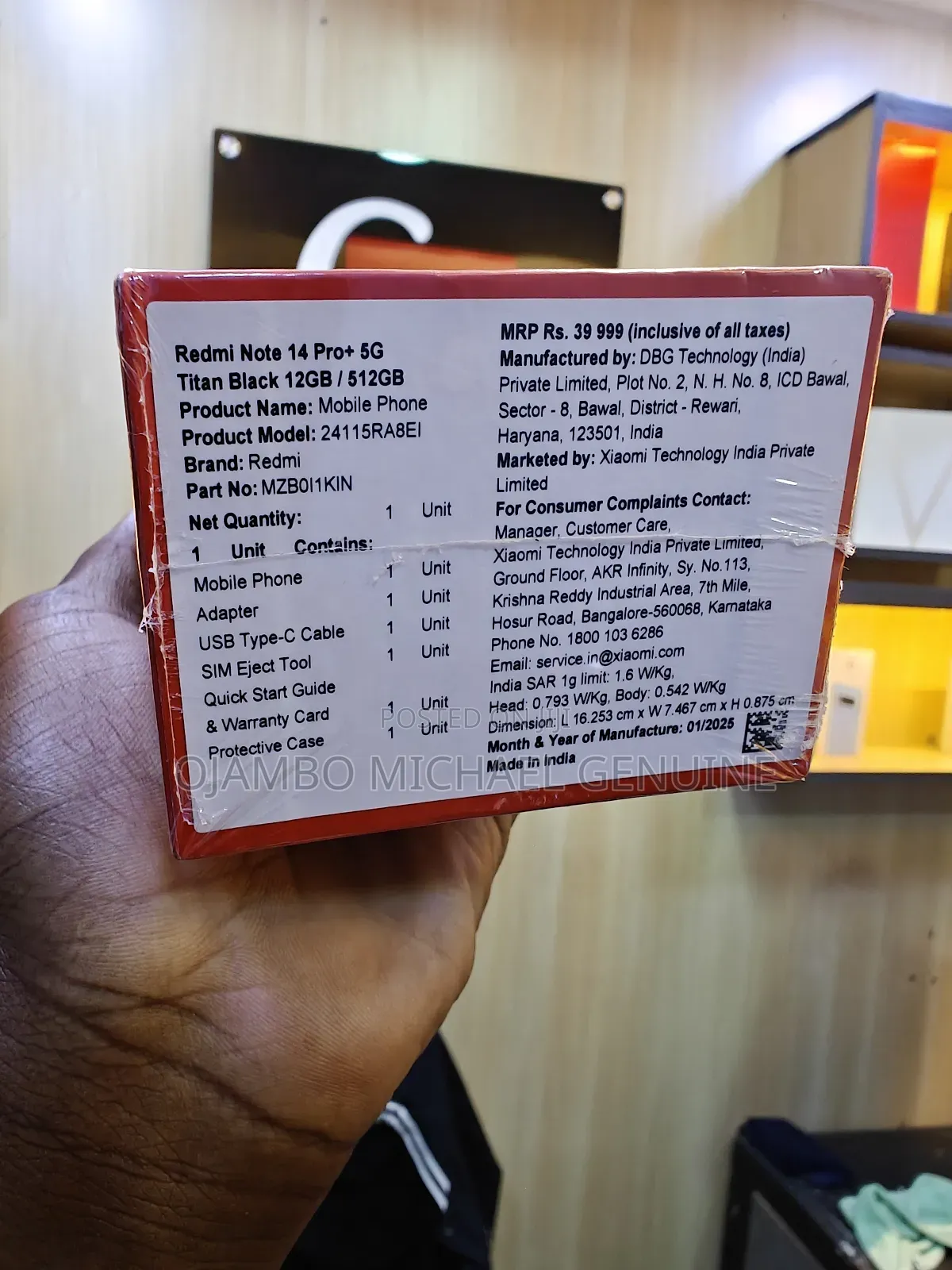 New Xiaomi Redmi Note 14 Pro+ 5G 512 GB Black