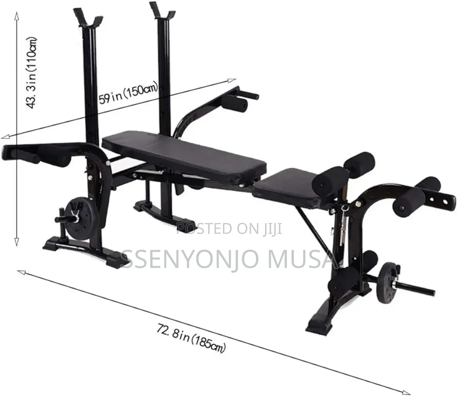 Adjustable Weight Bench - Foldable Olympic Utility Bench-