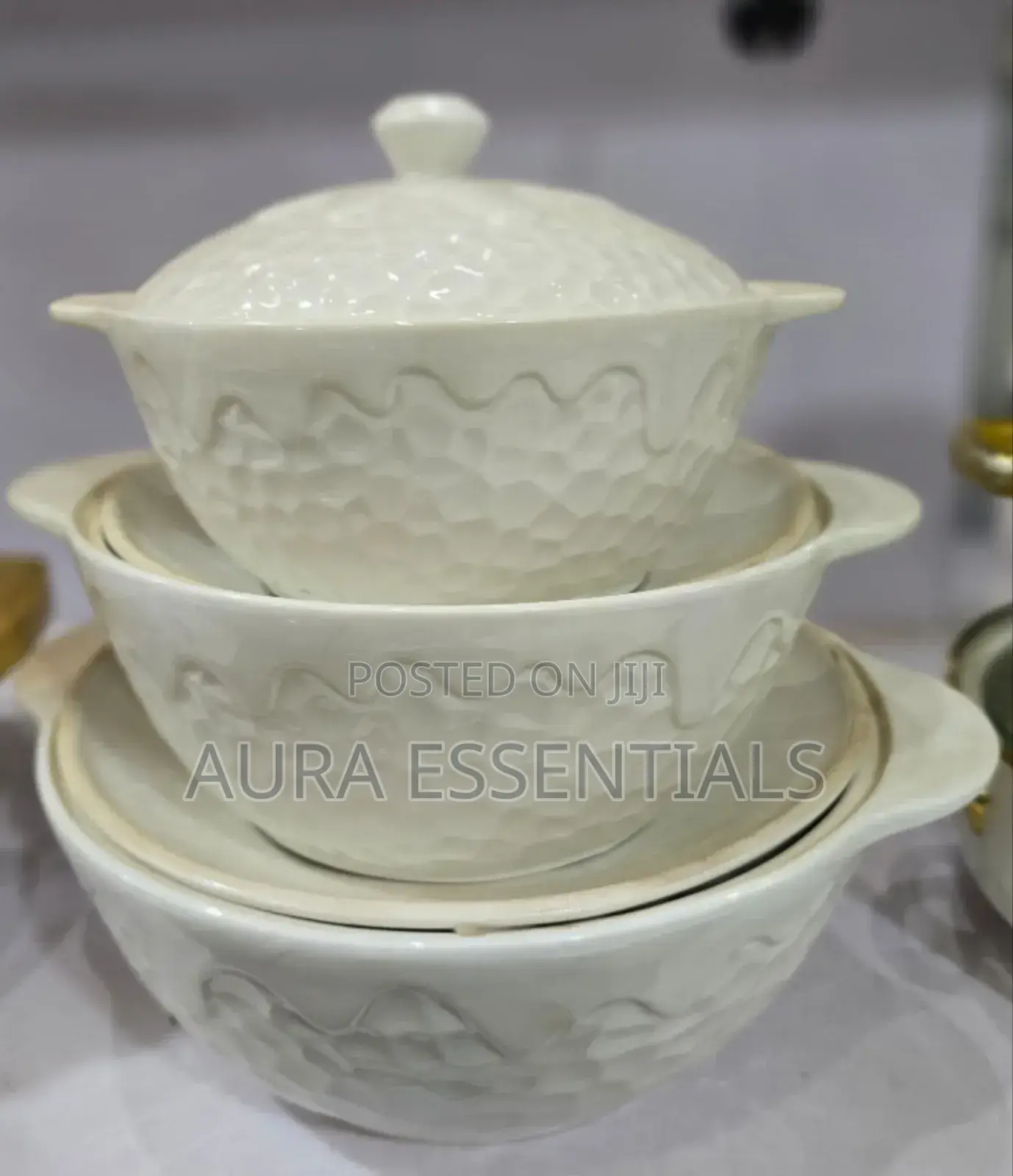 Luxury 3pcs Ceramic Soup Bowls