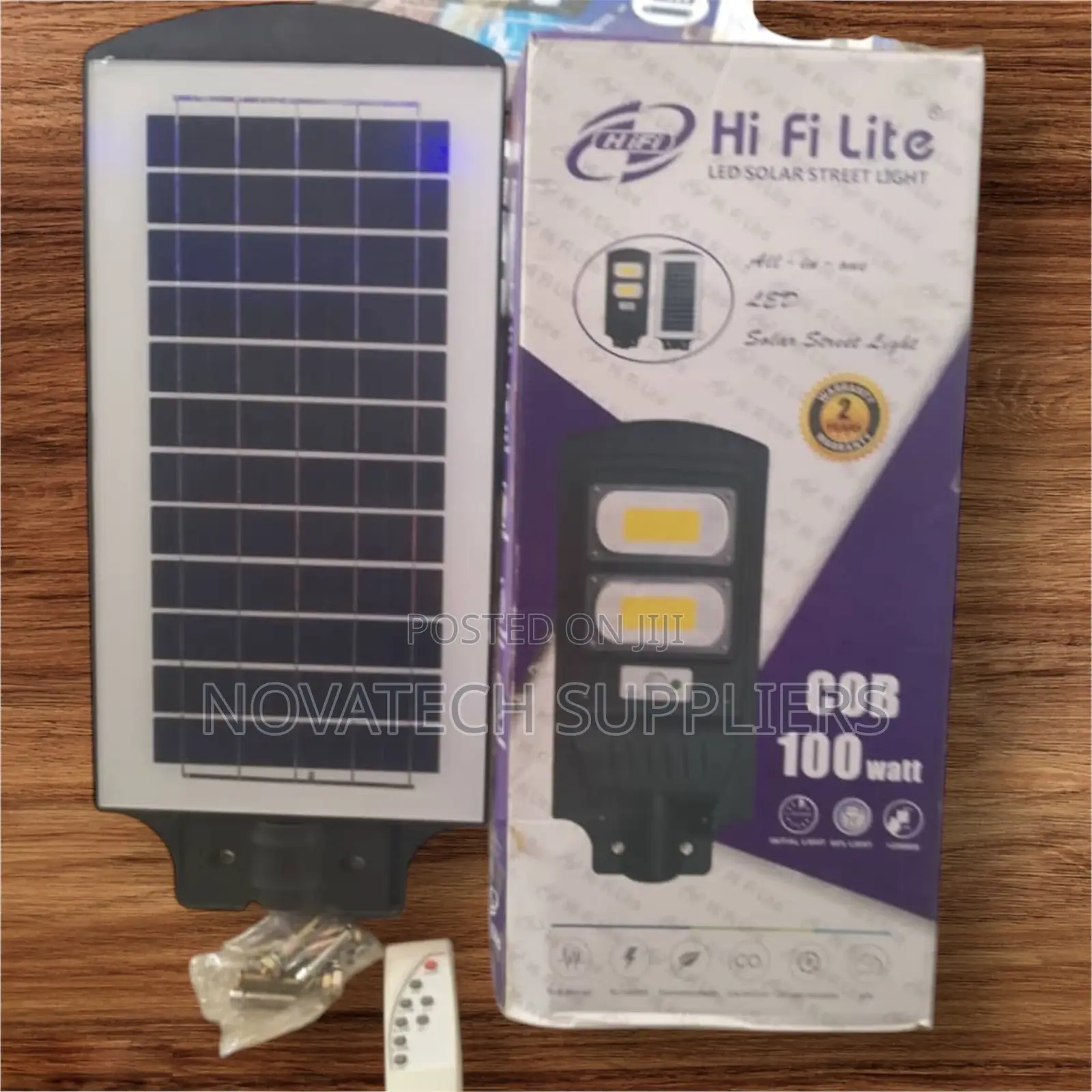 100W Original Hi Fi Lite Solar Street Lights Basi