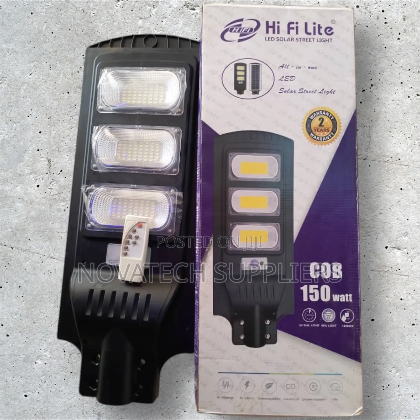 150W Original Hi Fi Lite Solar Street Lights Orio