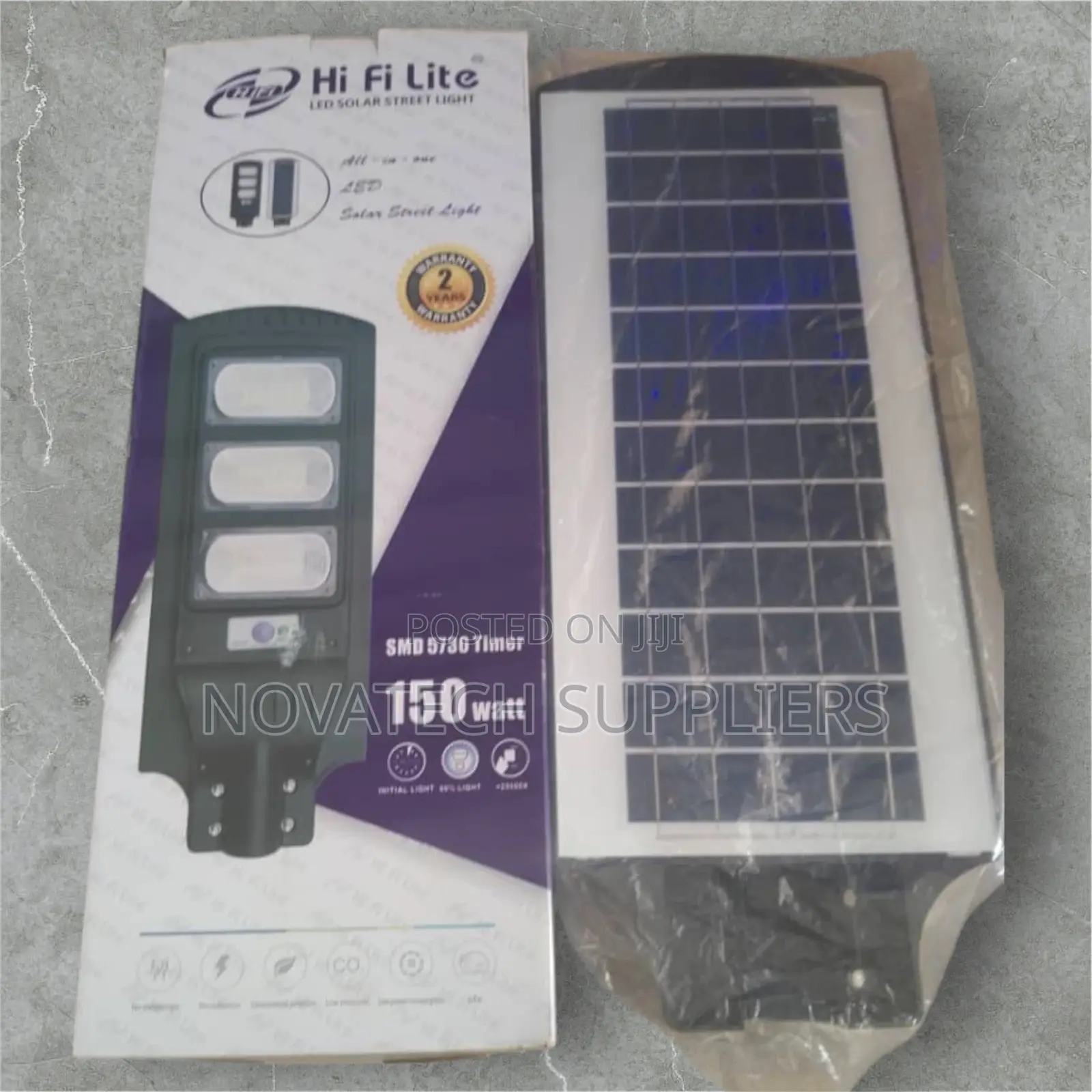 150W Original Hi Fi Lite Solar Street Lights Mand