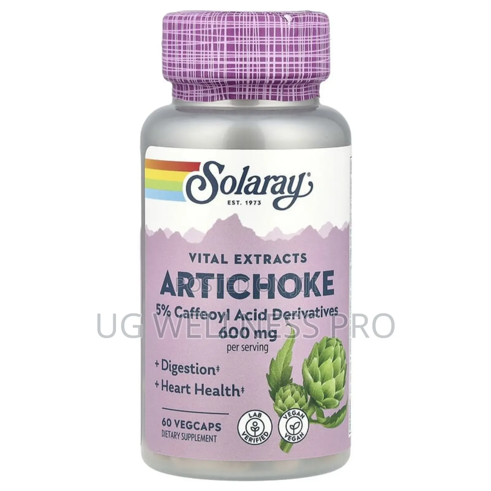 Solaray, Vital Extracts, Artichoke, 600 Mg, 60 Vegcaps