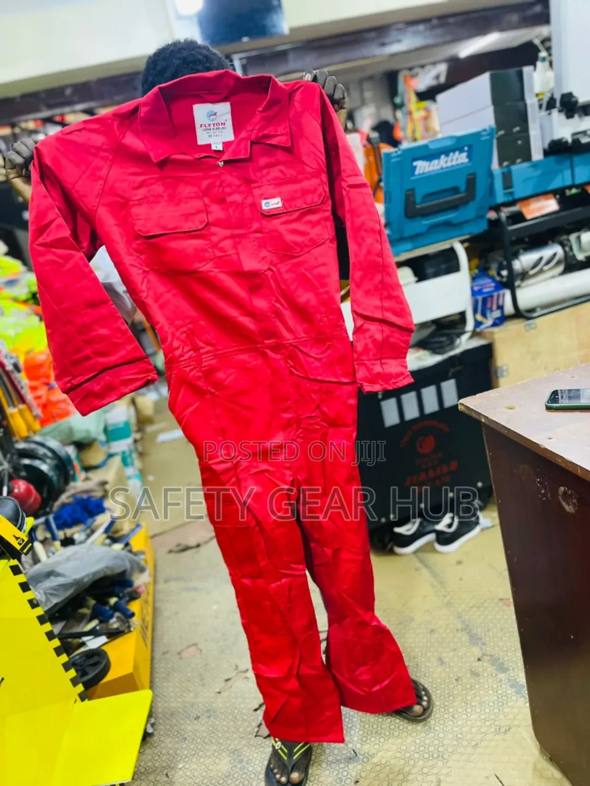 Red Overalls -flyton 100% Cotton