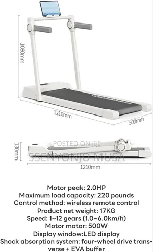 Portable Folding Electric Treadmill 3.0hp Compact Walking Running.