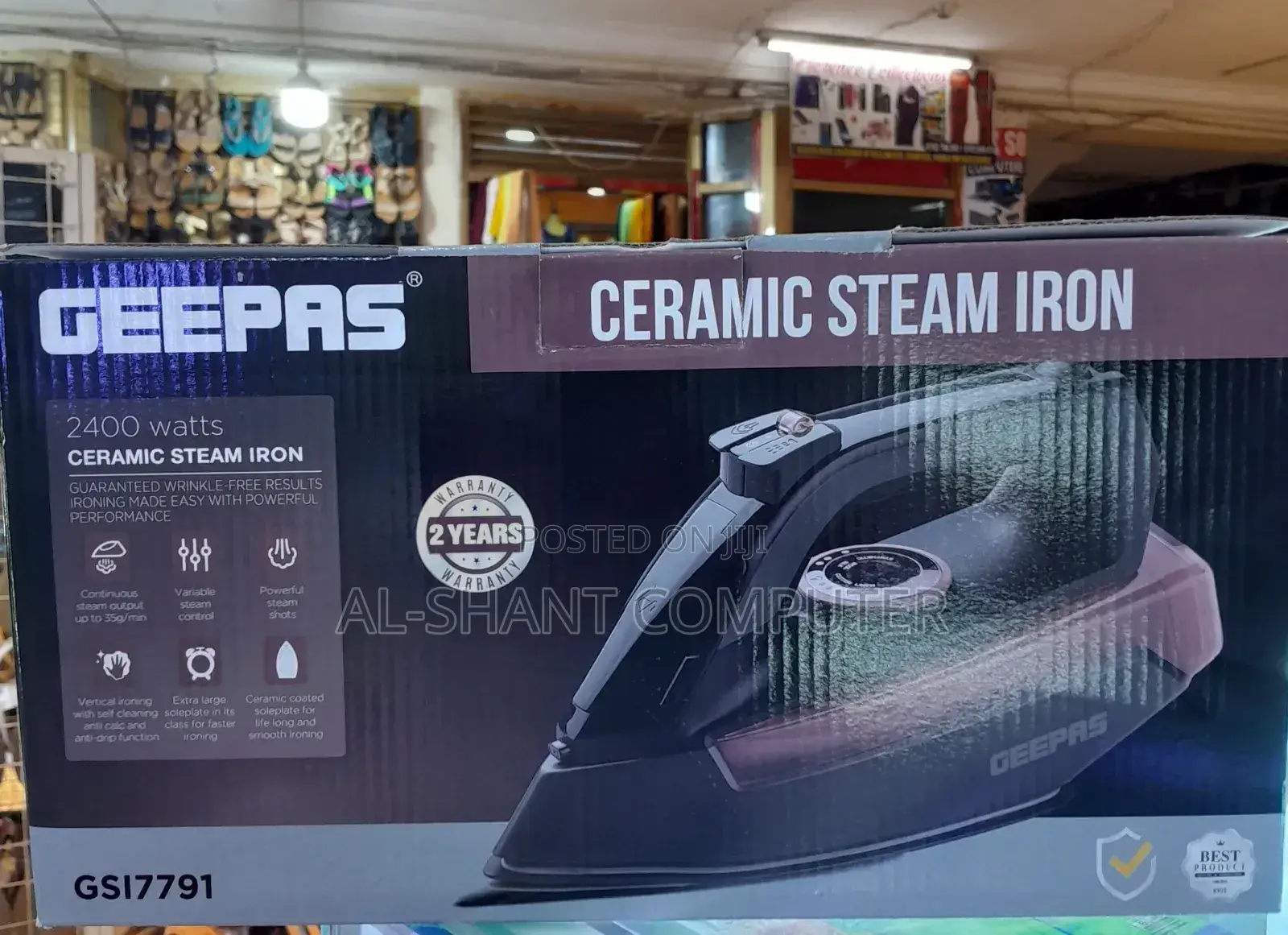 Ceramic Steam Iron/Geepas GS17791 Ceramic Steam Iron