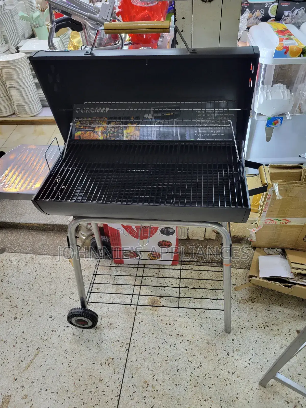 Multifunctional Charcoal Barbecue Grill Heavy Duty Movable