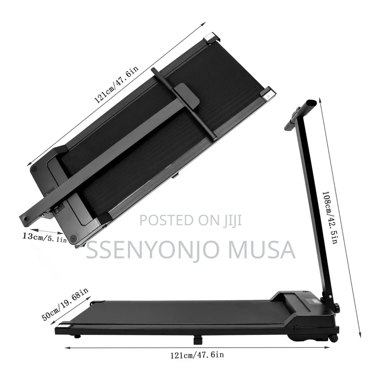 Flat Electric Treadmill - Walking Pad Treadmill With Led-