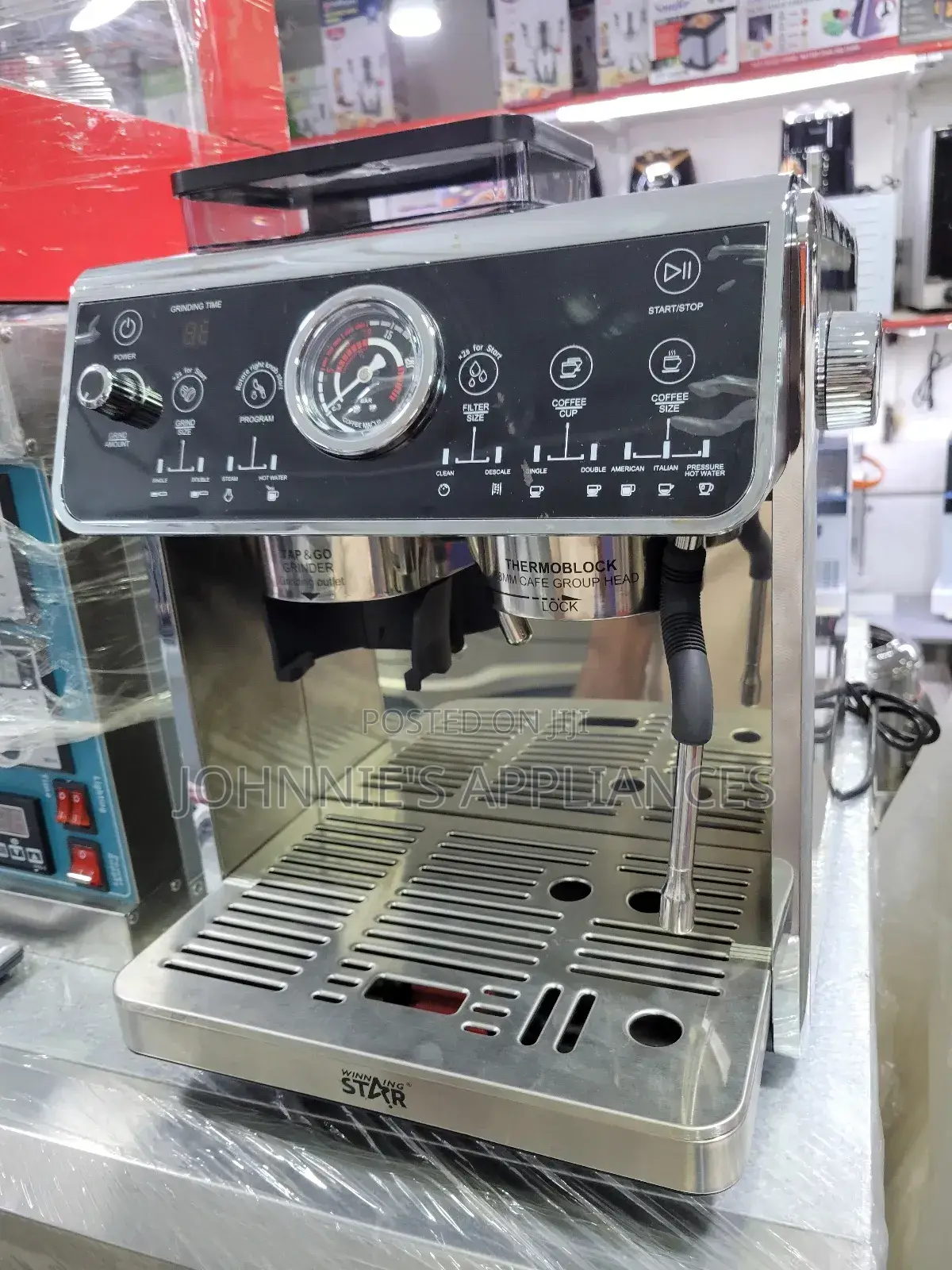 Winning Star Commercial Coffee Maker Machine With Grinder