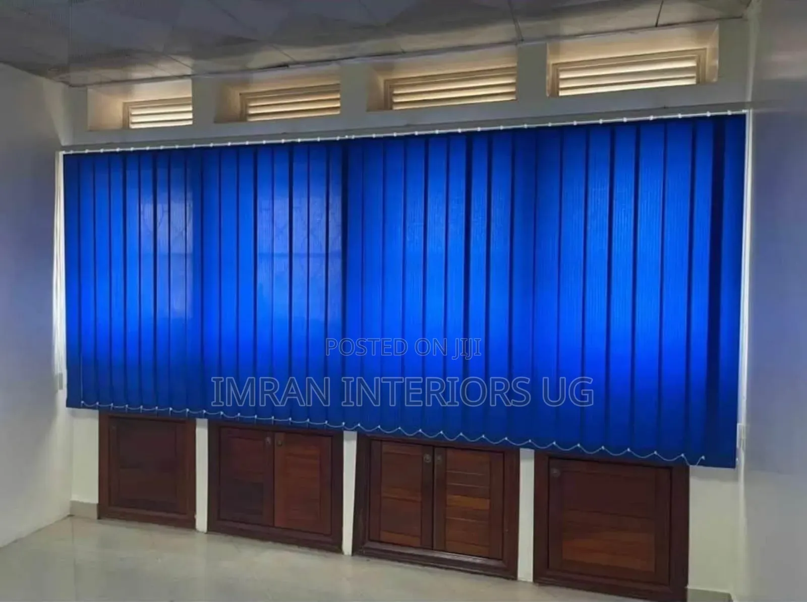 Blue Vertical Window Blinds Per Square Meter Available 3