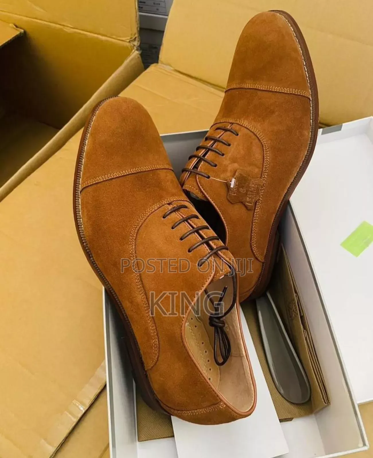 Brown Giorgio Armani Suede Oxford Shoes