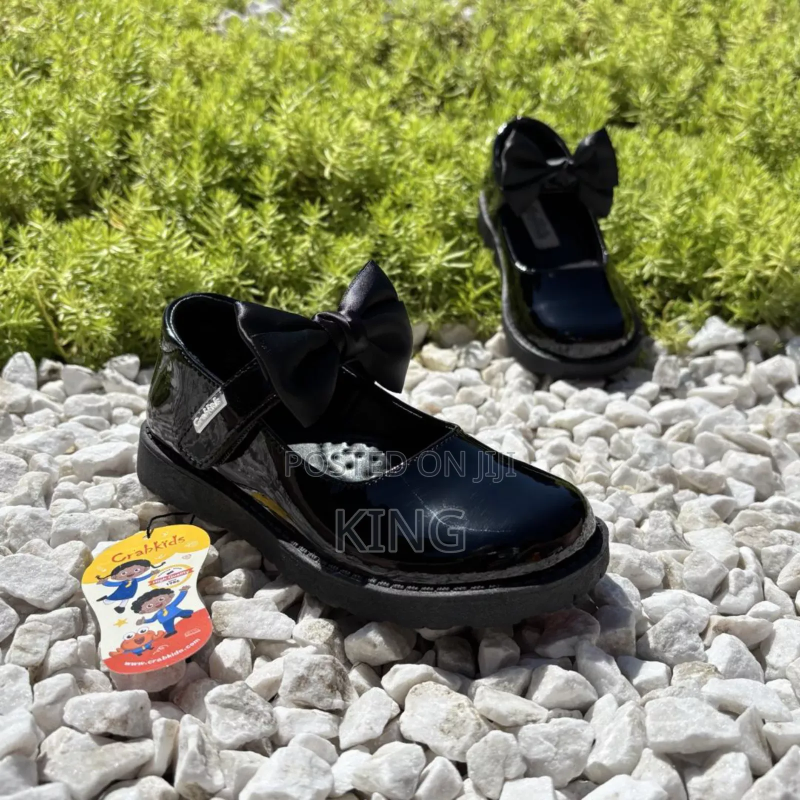Verified Crabkids Girls School Shoes. Black