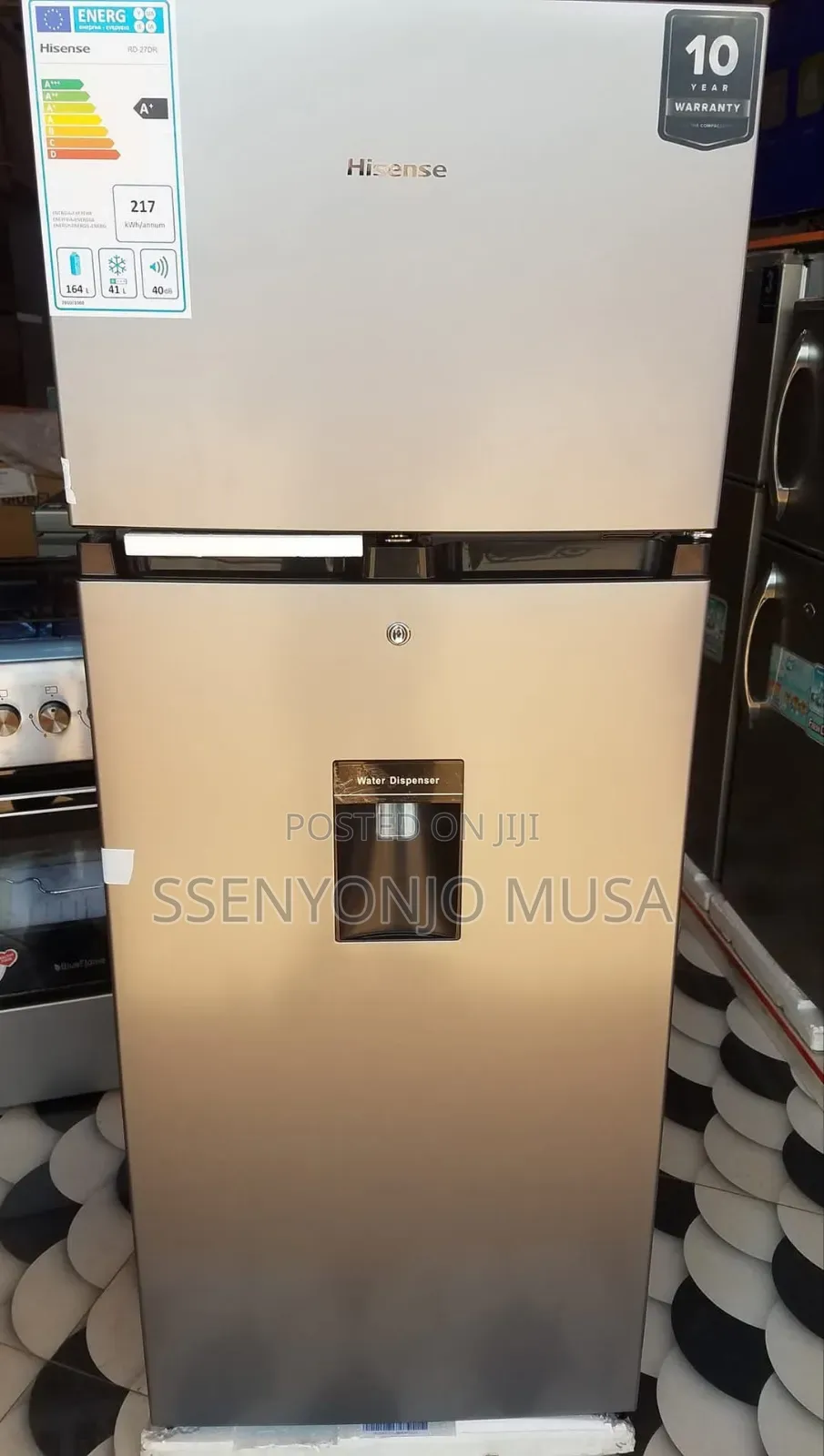 Hisense 270l 2-Door Fridge - Silver, With Water Dispenser-